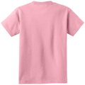 Candy Pink back - Port & Co Youth Core Cotton Tee