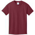 Cardinal front - Port & Co Youth Core Cotton Tee