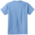 Carolina Blue back - Port & Co Youth Core Cotton Tee