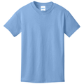 Carolina Blue front - Port & Co Youth Core Cotton Tee