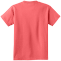 Coral back - Port & Co Youth Core Cotton Tee