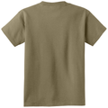 Coyote Brown back - Port & Co Youth Core Cotton Tee