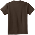 Dark Chocolate Brown back - Port & Co Youth Core Cotton Tee