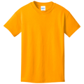 Gold front - Port & Co Youth Core Cotton Tee