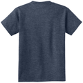 Heather Navy back - Port & Co Youth Core Cotton Tee