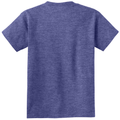 Heather Purple back - Port & Co Youth Core Cotton Tee