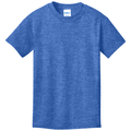 Heather Royal front - Port & Co Youth Core Cotton Tee