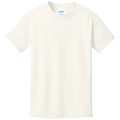 Ivory front - Port & Co Youth Core Cotton Tee