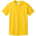 Lemon Yellow front - Port & Co Youth Core Cotton Tee