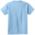 Light Blue back - Port & Co Youth Core Cotton Tee
