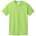 Lime front - Port & Co Youth Core Cotton Tee