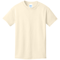 Natural front - Port & Co Youth Core Cotton Tee