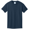 Navy front - Port & Co Youth Core Cotton Tee