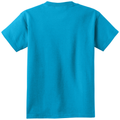 Neon Blue back - Port & Co Youth Core Cotton Tee