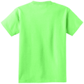 Neon Green back - Port & Co Youth Core Cotton Tee