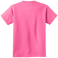 Neon Pink back - Port & Co Youth Core Cotton Tee