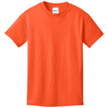 Orange front - Port & Co Youth Core Cotton Tee
