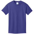 Purple front - Port & Co Youth Core Cotton Tee