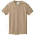 Sand front - Port & Co Youth Core Cotton Tee
