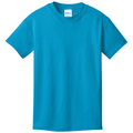 Sapphire front - Port & Co Youth Core Cotton Tee