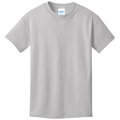 Silver front - Port & Co Youth Core Cotton Tee