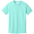 True Celadon front - Port & Co Youth Core Cotton Tee