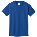 True Royal front - Port & Co Youth Core Cotton Tee