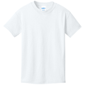 White front - Port & Co Youth Core Cotton Tee