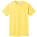 Yellow front - Port & Co Youth Core Cotton Tee