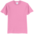 Candy Pink front - Port & Co Core Blend Tee