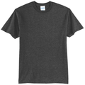 Dark Heather Grey front - Port & Co Core Blend Tee