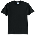 Jet Black front - Port & Co Core Blend Tee