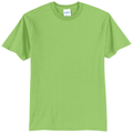 Lime front - Port & Co Core Blend Tee