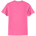 Neon Pink back - Port & Co Core Blend Tee