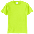 Safety Green front - Port & Co Core Blend Tee