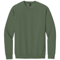 Military Green front - Gildan Softstyle Crewneck Sweatshirt