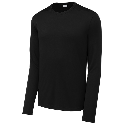 Black front - Sport-Tek Posi-UV Pro Long Sleeve Tee