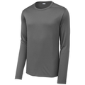 Dark Smoke Grey front - Sport-Tek Posi-UV Pro Long Sleeve Tee