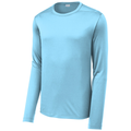 Light Blue front - Sport-Tek Posi-UV Pro Long Sleeve Tee