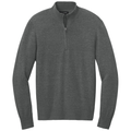Charcoal Heather front - Port Authority Easy Care 1/4-Zip Sweater