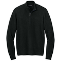 Deep Black front - Port Authority Easy Care 1/4-Zip Sweater