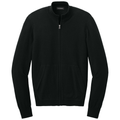 Deep Black front - Port Authority Easy Care Full-Zip Sweater