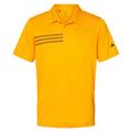 Embroidered Adidas Men's 3-Stripes Chest Polo