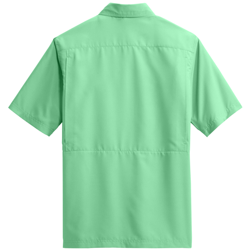 Bright Seafoam back - Port Authority Short Sleeve UV Daybreak Shirt
