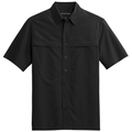 Deep Black front - Port Authority Short Sleeve UV Daybreak Shirt