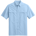 Light Blue front - Port Authority Short Sleeve UV Daybreak Shirt