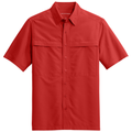 Rich Red front - Port Authority Short Sleeve UV Daybreak Shirt