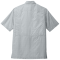Silver/ Gusty Grey Crosshatch Plaid back - Port Authority Short Sleeve UV Daybreak Shirt
