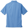 True Royal/ White Mini Plaid back - Port Authority Short Sleeve UV Daybreak Shirt