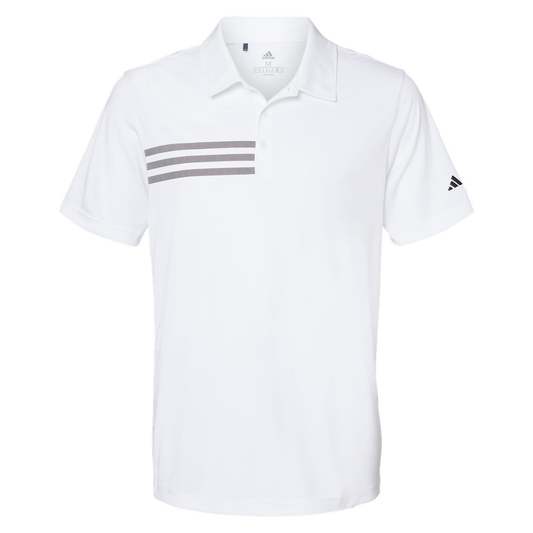 Embroidered Adidas Men's 3-Stripes Chest Polo